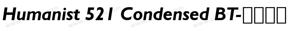 Humanist 521 Condensed BT字体转换